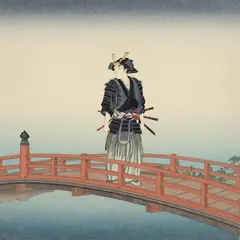 Z-Image Turbo — A lone samurai standing on a misty bridge, ukiyo-e