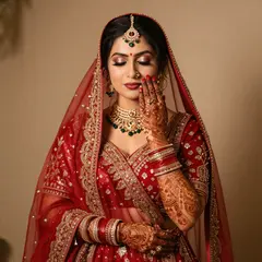 Z-Image Turbo — An Indian bride in traditional red and gold leheng