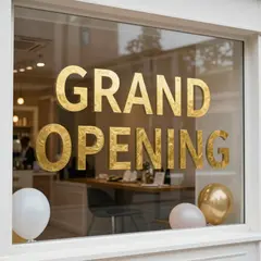 Z-Image Turbo — A storefront window with GRAND OPENING painted in 